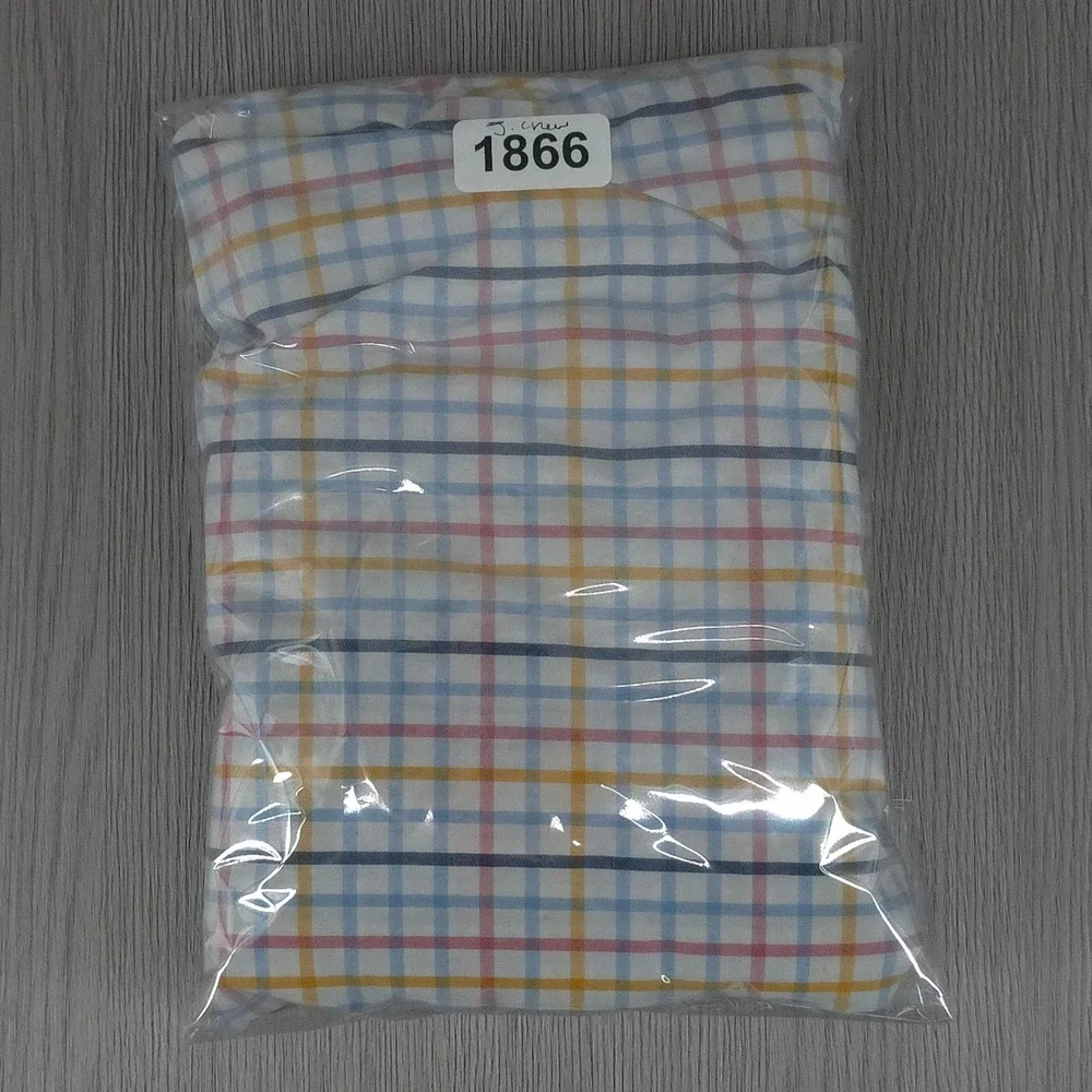 J Crew Flex Washed Slim Untucked Plaid Button Down Shirt Mens Medium
